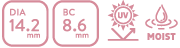 DIA14.2mm BC8.6mm UV MOIST