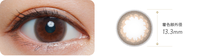 ●クリアレンズ装用 ●フラワーベージュ装用