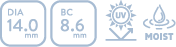 DIA14.0mm BC8.6mm UV MOIST